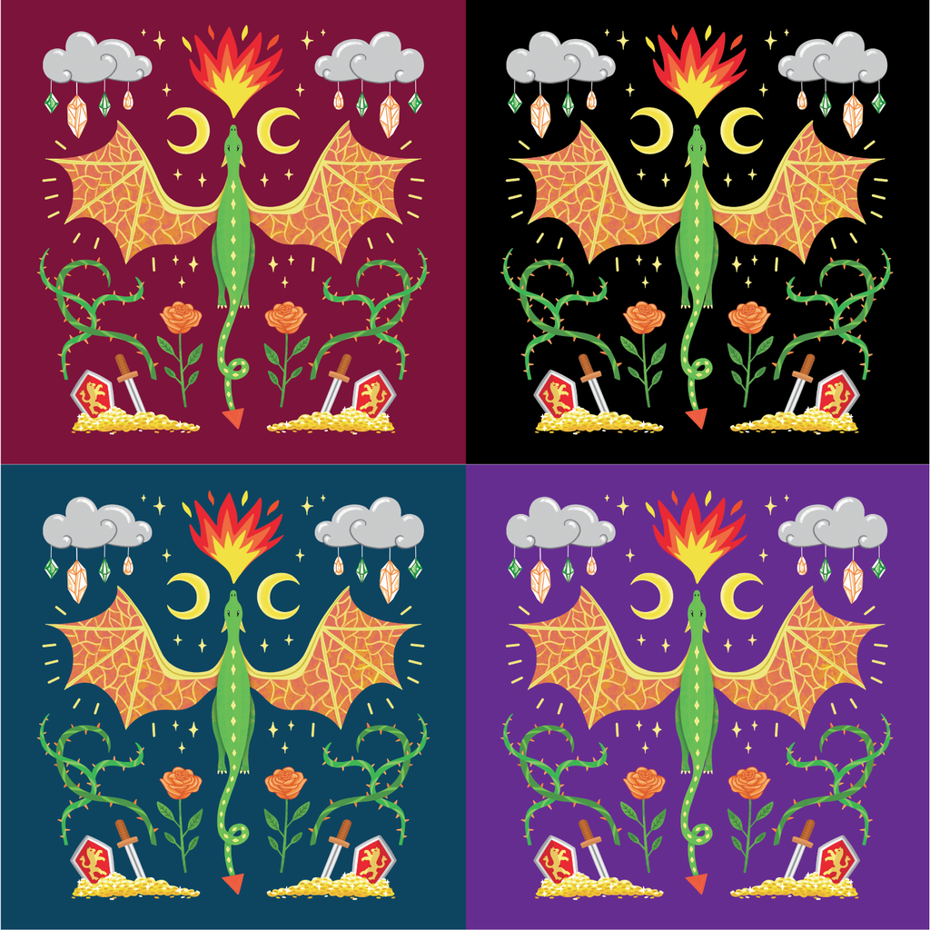 Dragon Pattern Tote Bag