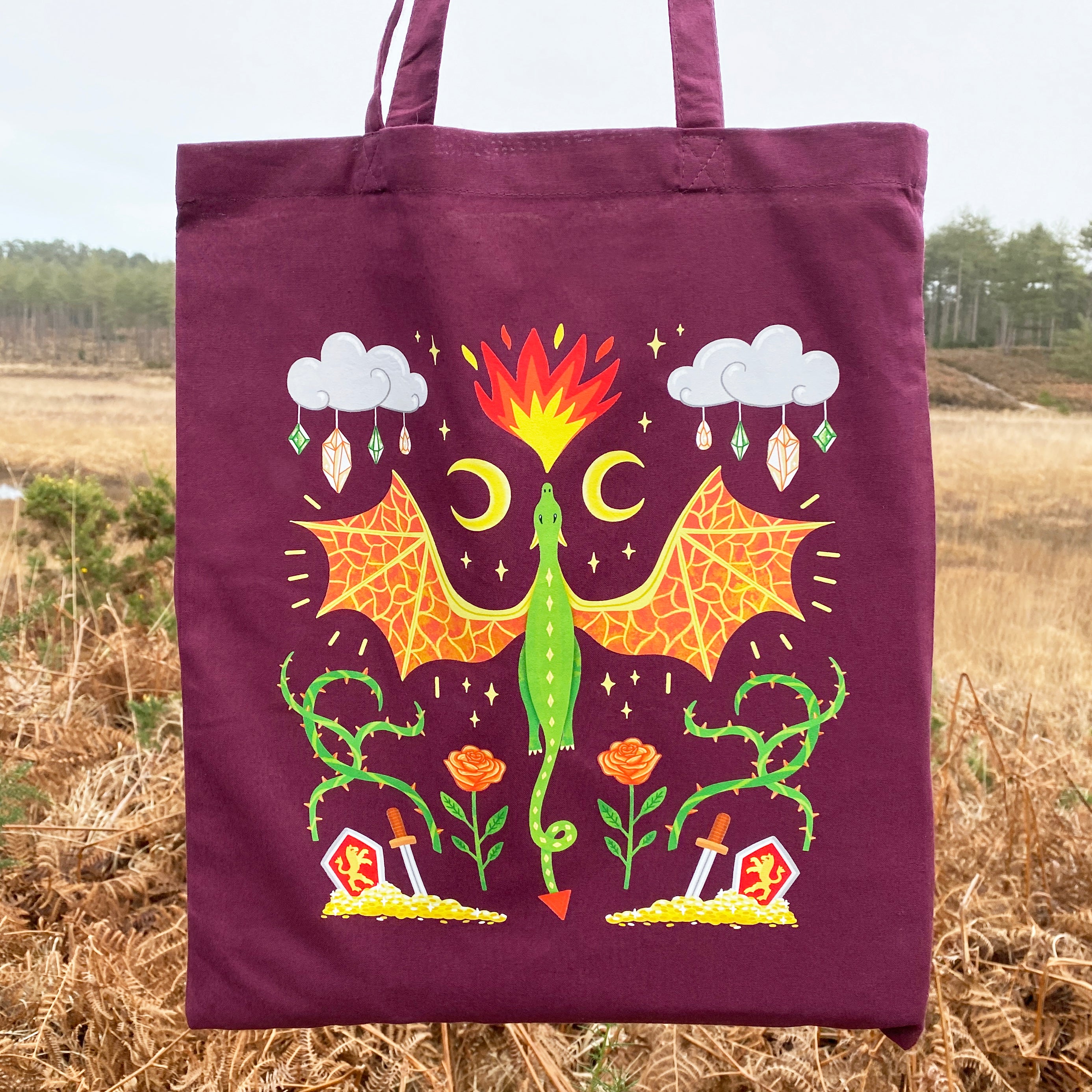 Dragon Pattern Tote Bag