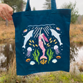 Mermaid Pattern Tote Bag