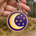 Happy Moon Keyring