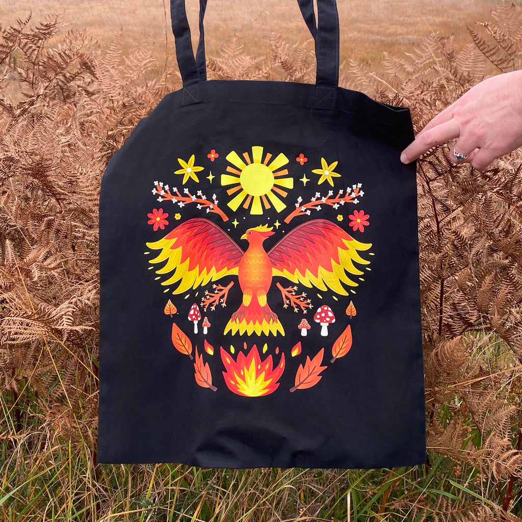 Phoenix Pattern Tote Bag
