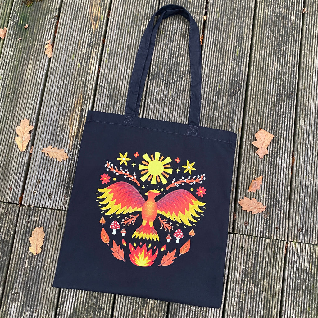 Phoenix Pattern Tote Bag