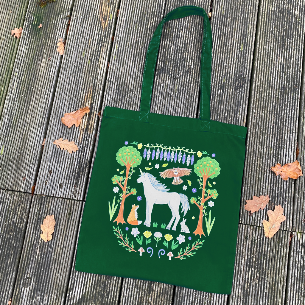 Unicorn Pattern Tote Bag