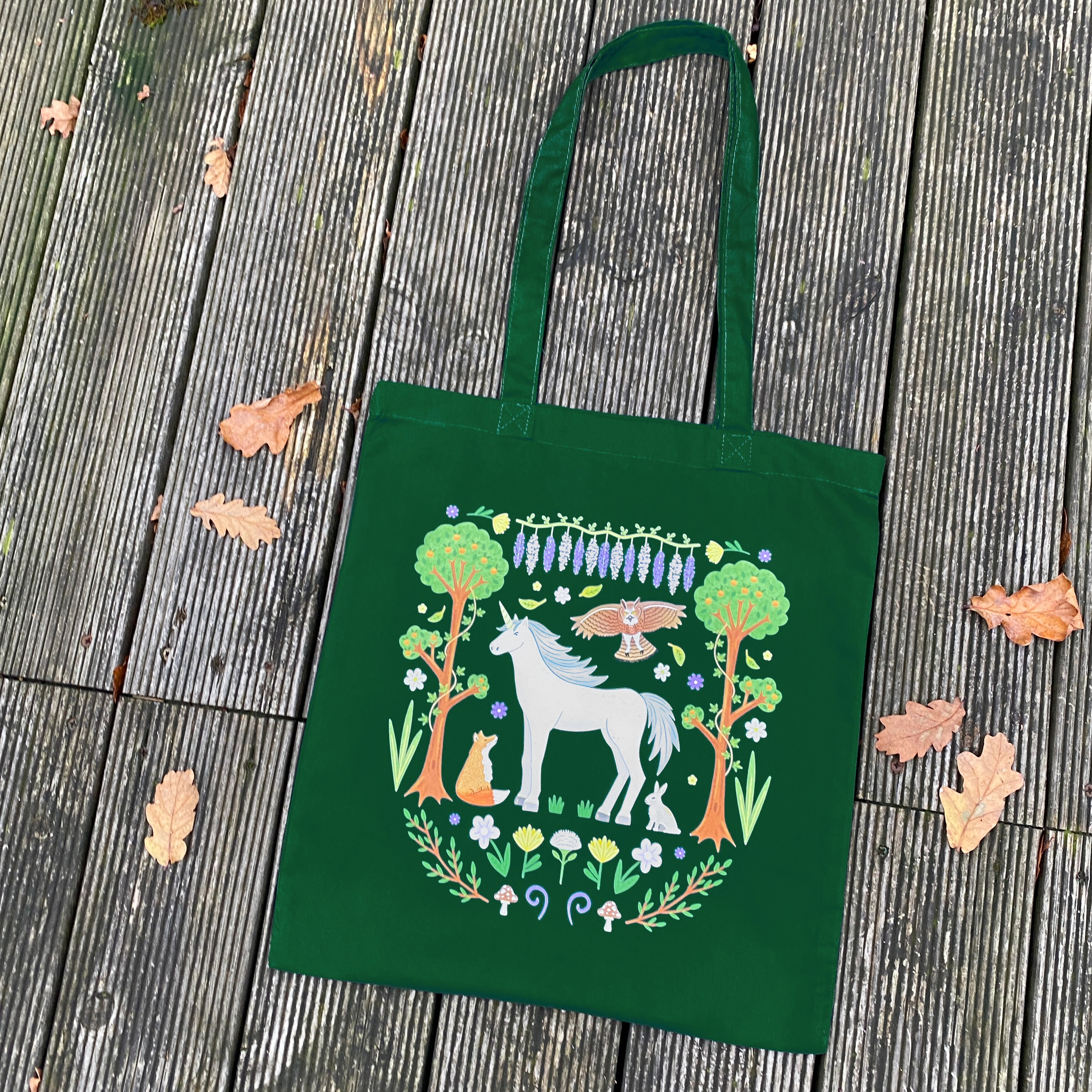 Unicorn Pattern Tote Bag