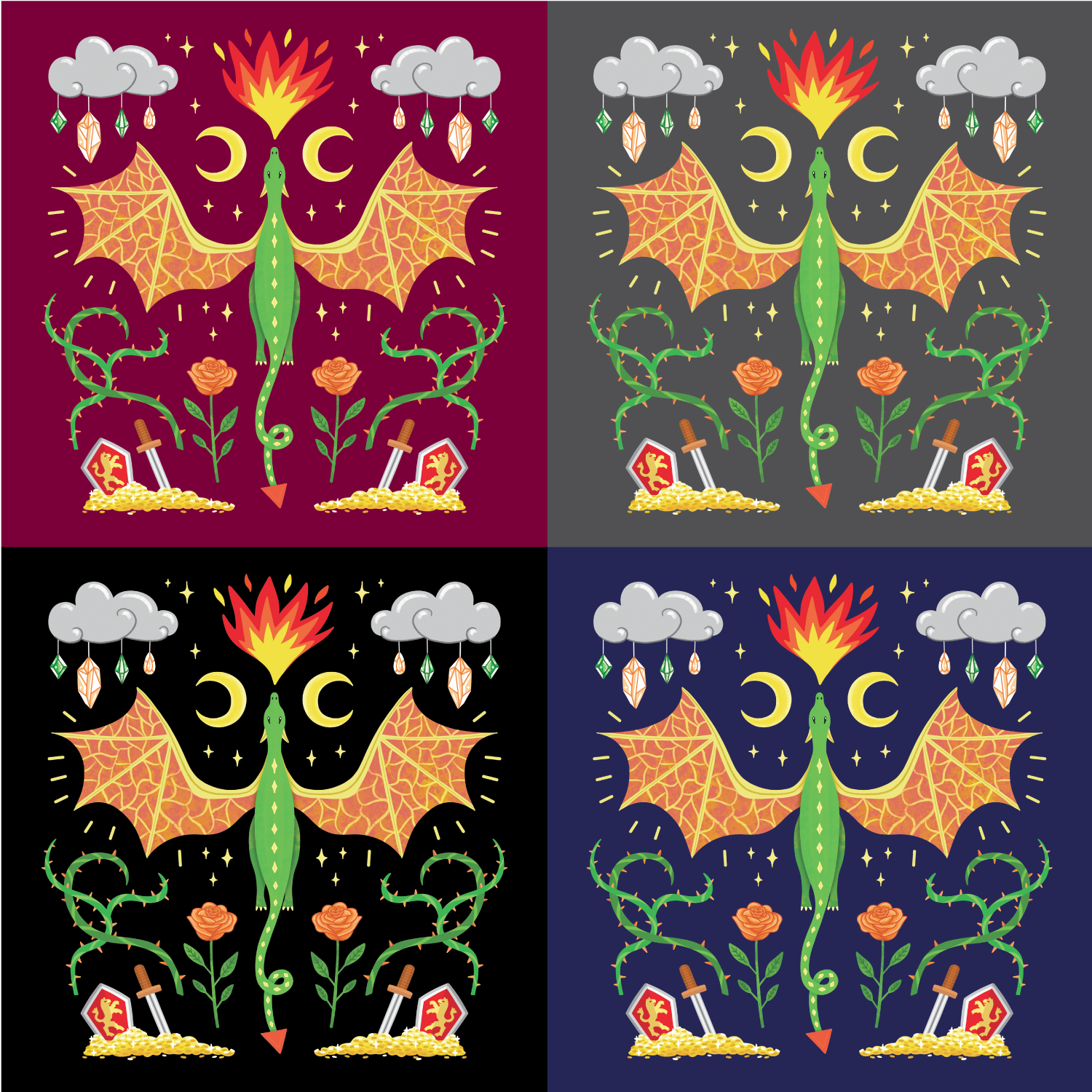 Dragon Pattern T Shirt