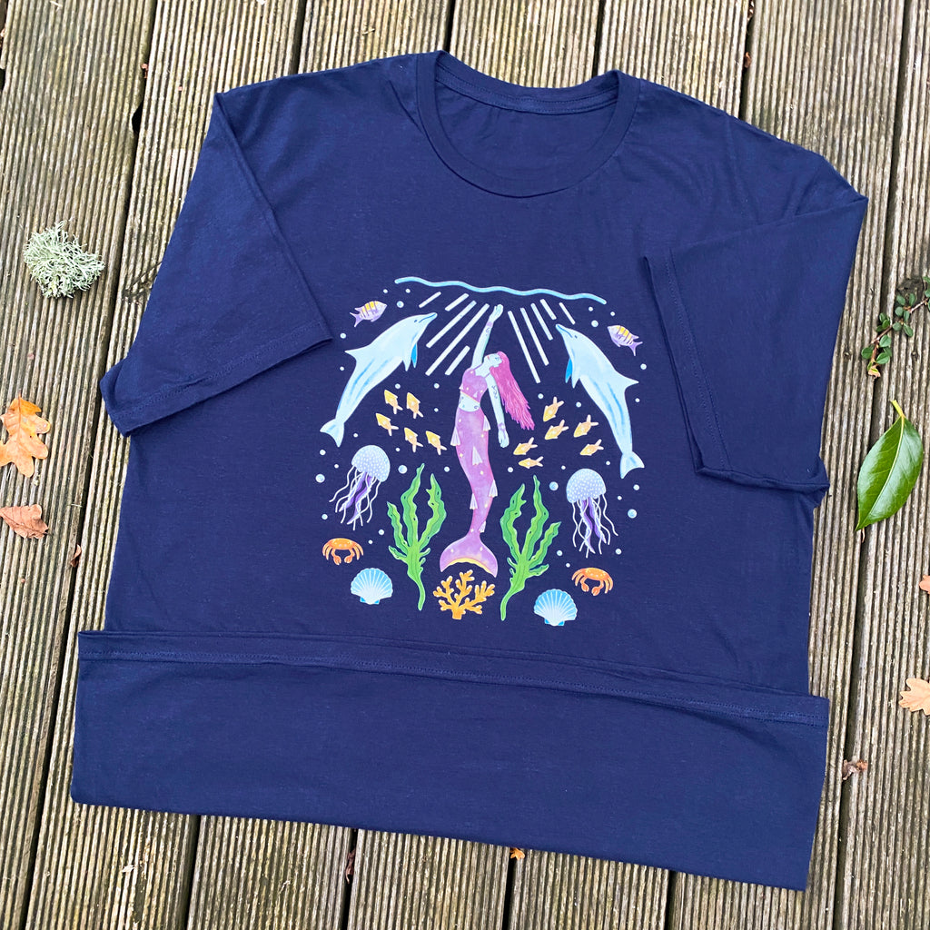 Mermaid Pattern T Shirt