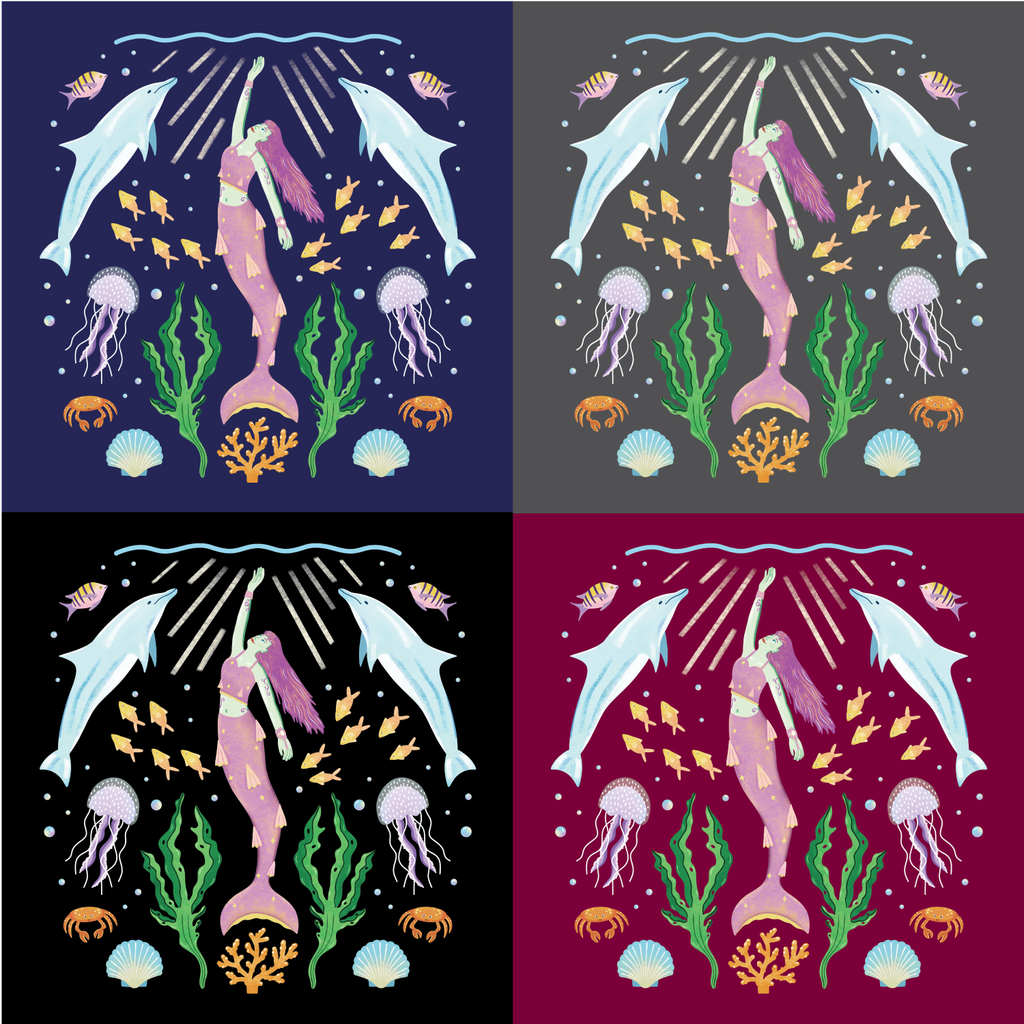 Mermaid Pattern T Shirt