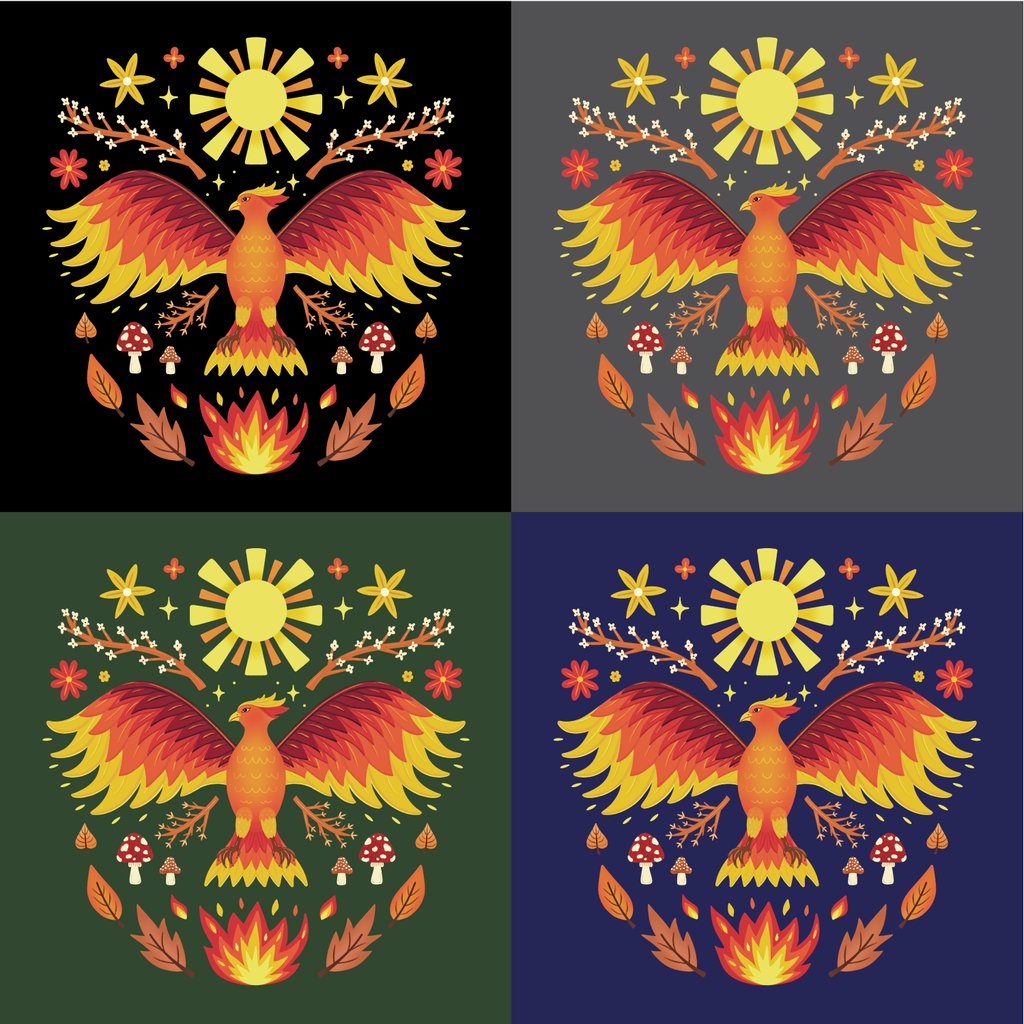 Phoenix Pattern T Shirt