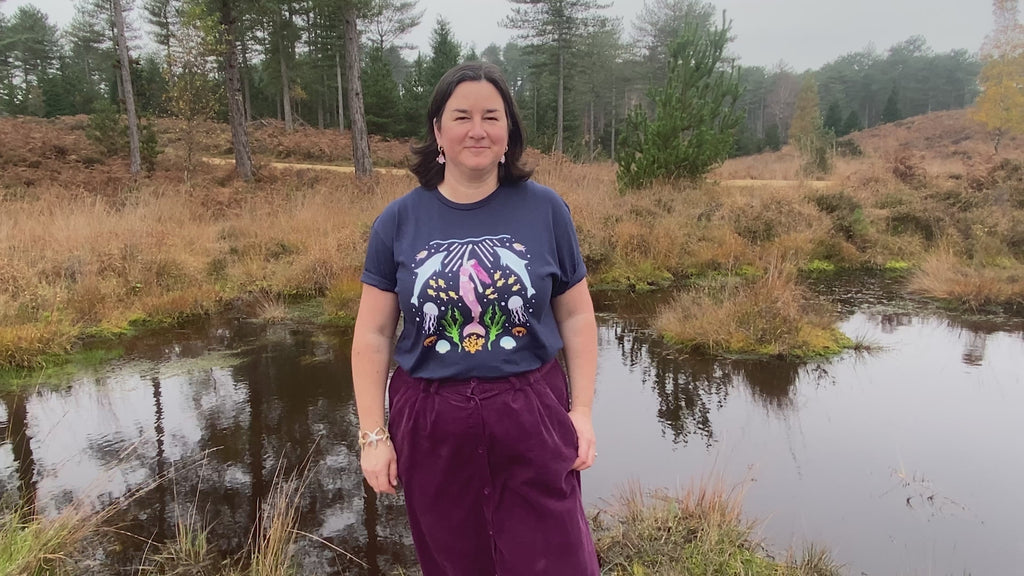 Mermaid Pattern T Shirt